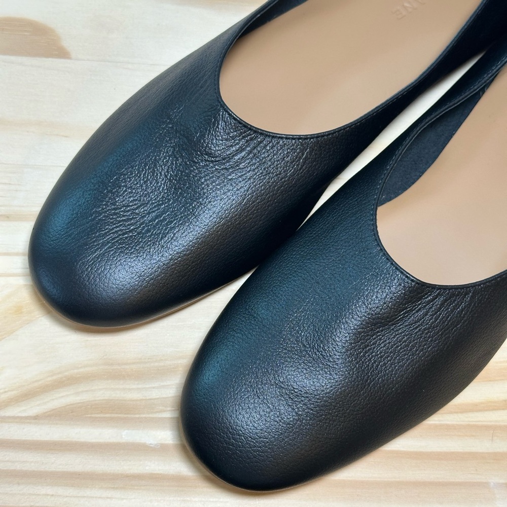 Everlane The Glove Flats Black Leather size 9.5 NWOT - Picture 4 of 8